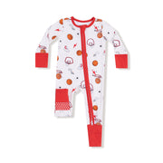 Bamboo Zipper Romper - Basketball Uni