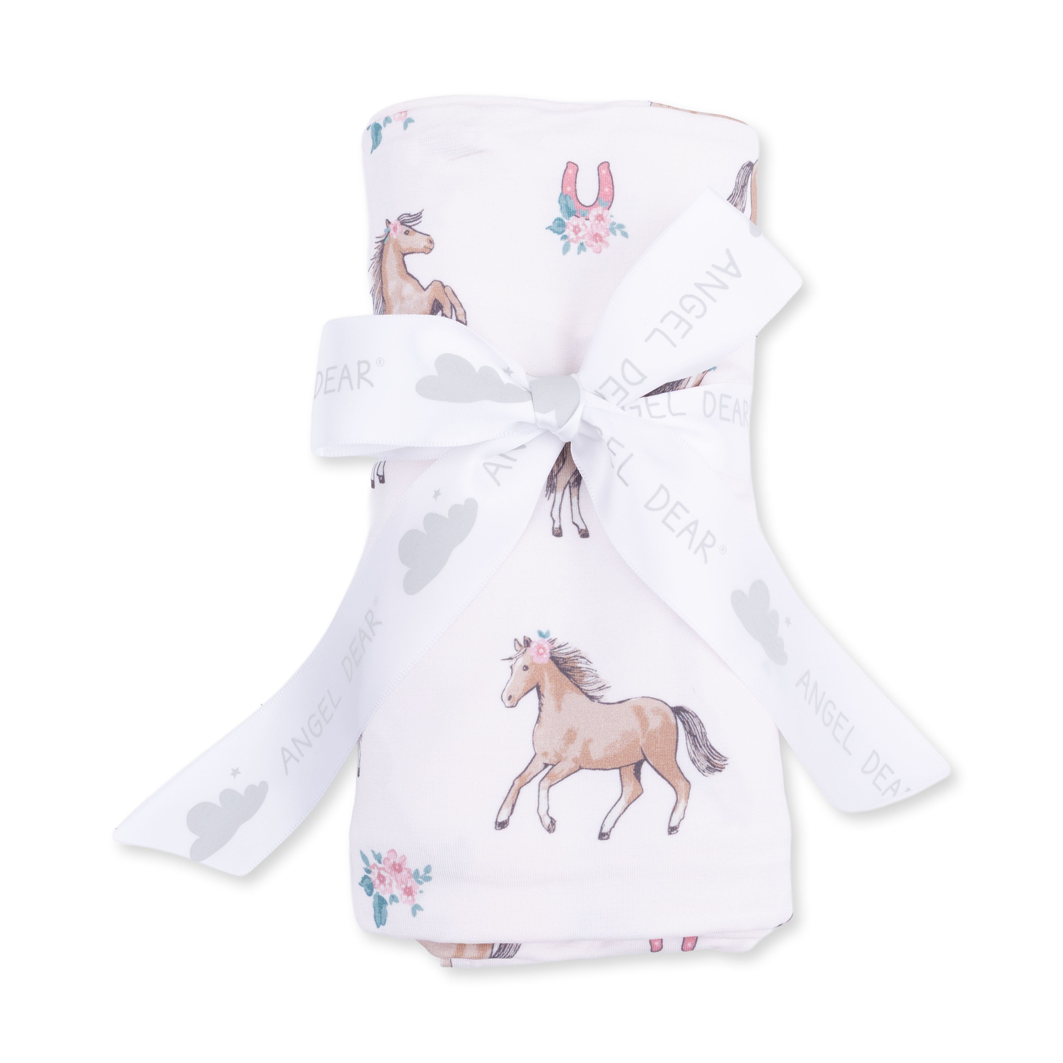 Bamboo Swaddle Blanket - I Love Horses