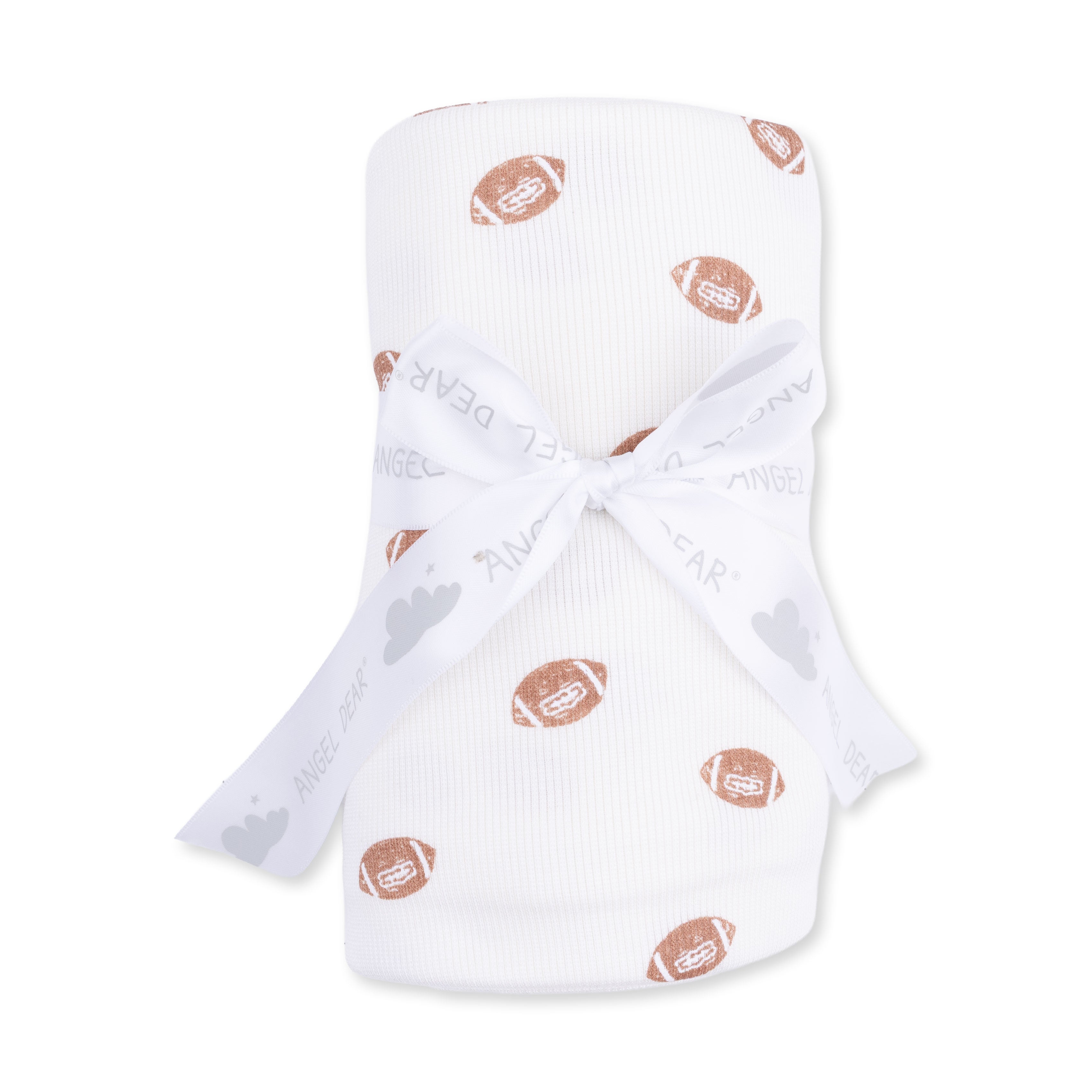 Bamboo Swaddle Blanket -  Mini Footballs