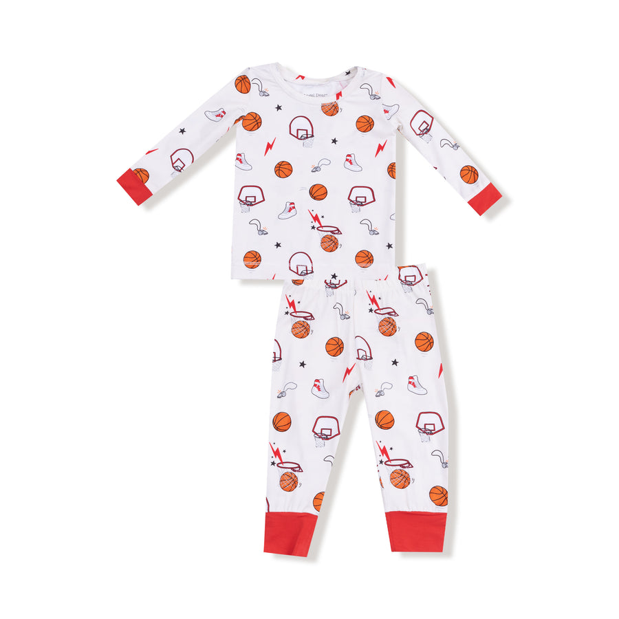 Long Sleeve Bamboo Loungewear Set - Basketball Uni