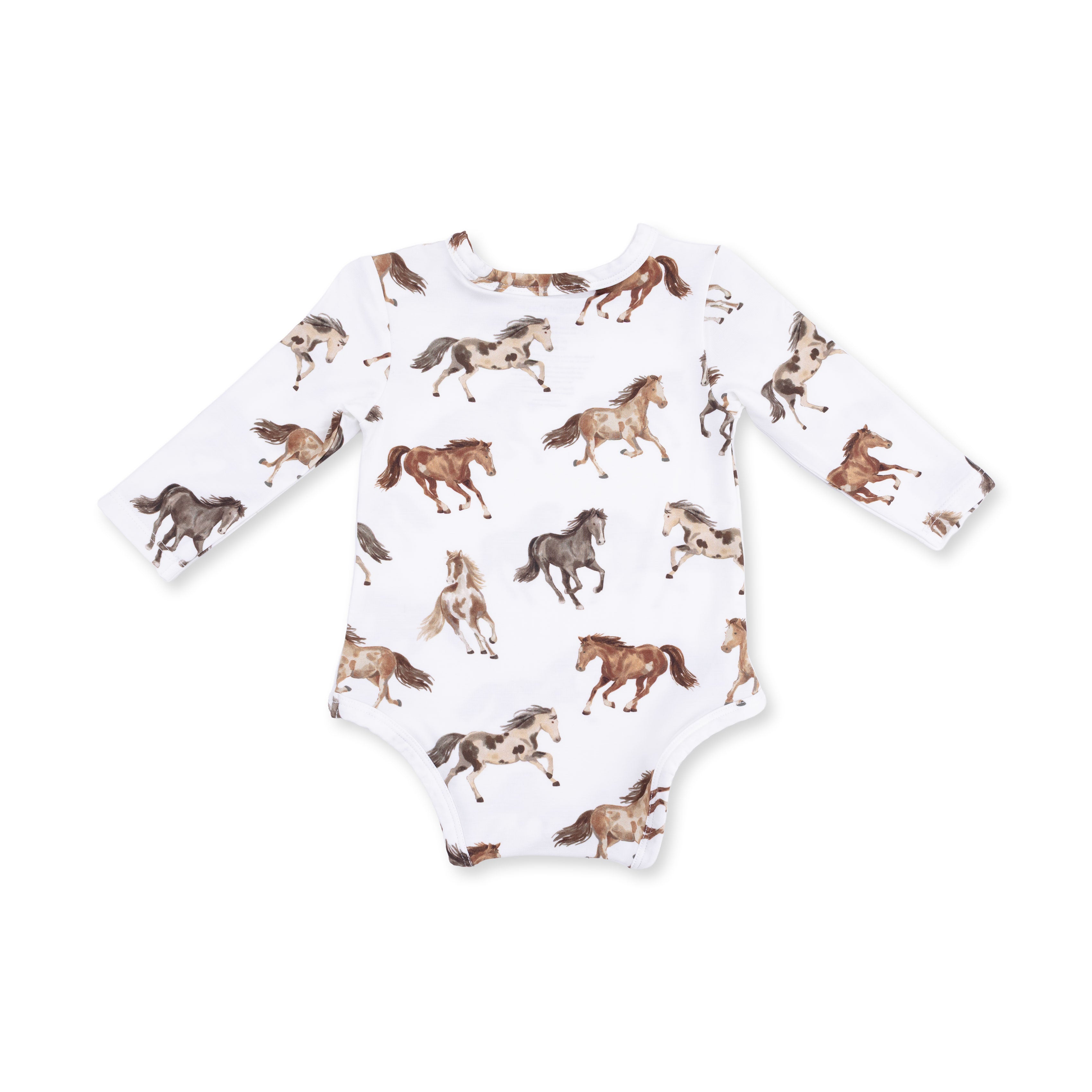 Long Sleeve Bodysuit - Wild Horses