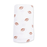 Bamboo Swaddle Blanket -  Mini Footballs
