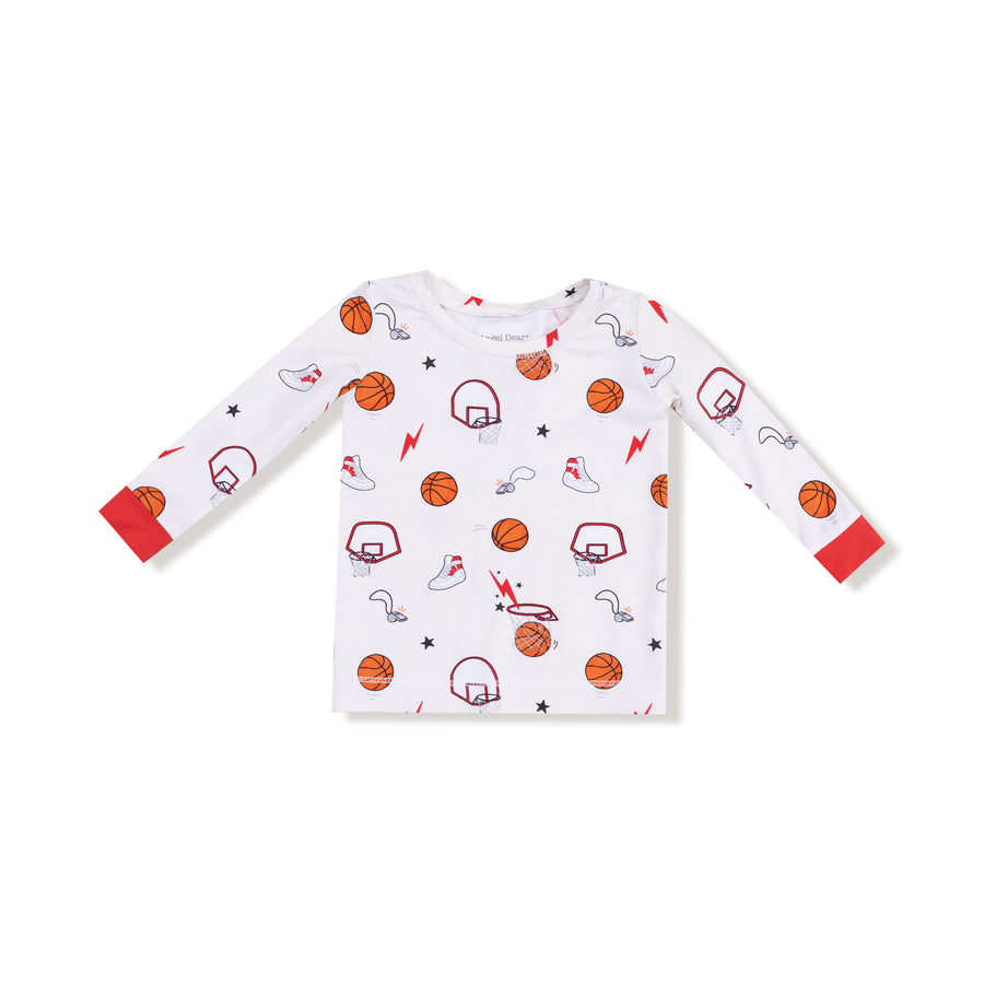 Long Sleeve Bamboo Loungewear Set - Basketball Uni