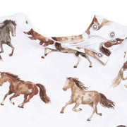 Long Sleeve Bodysuit - Wild Horses