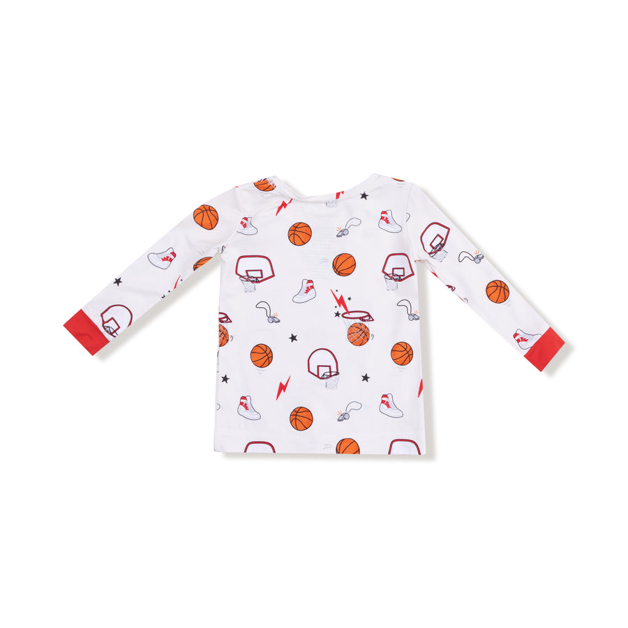 Long Sleeve Bamboo Loungewear Set - Basketball Uni