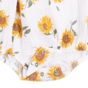 Classic Bubble with Peter Pan Collar - Baby Sunflower