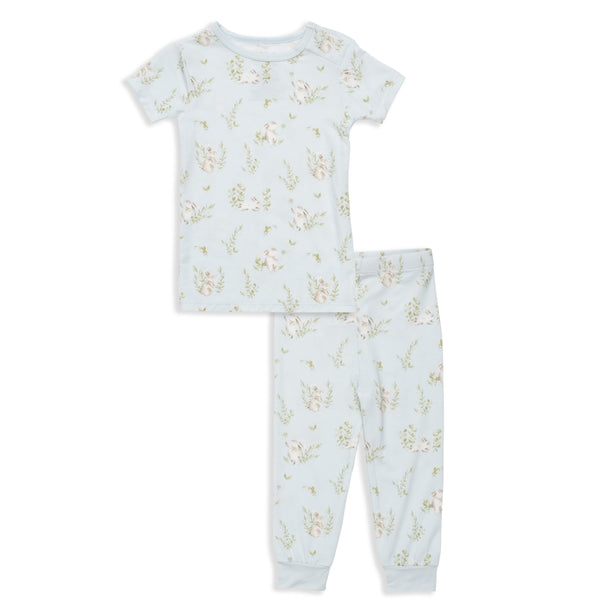 Modal Magnetic Toddler Pajamas - Blue Hoppily Ever After
