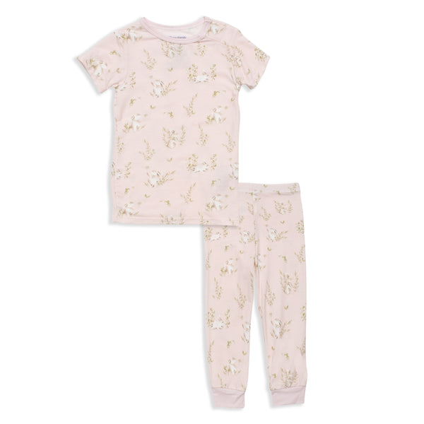Modal Magnetic Toddler Pajamas - Pink Hoppily Ever After