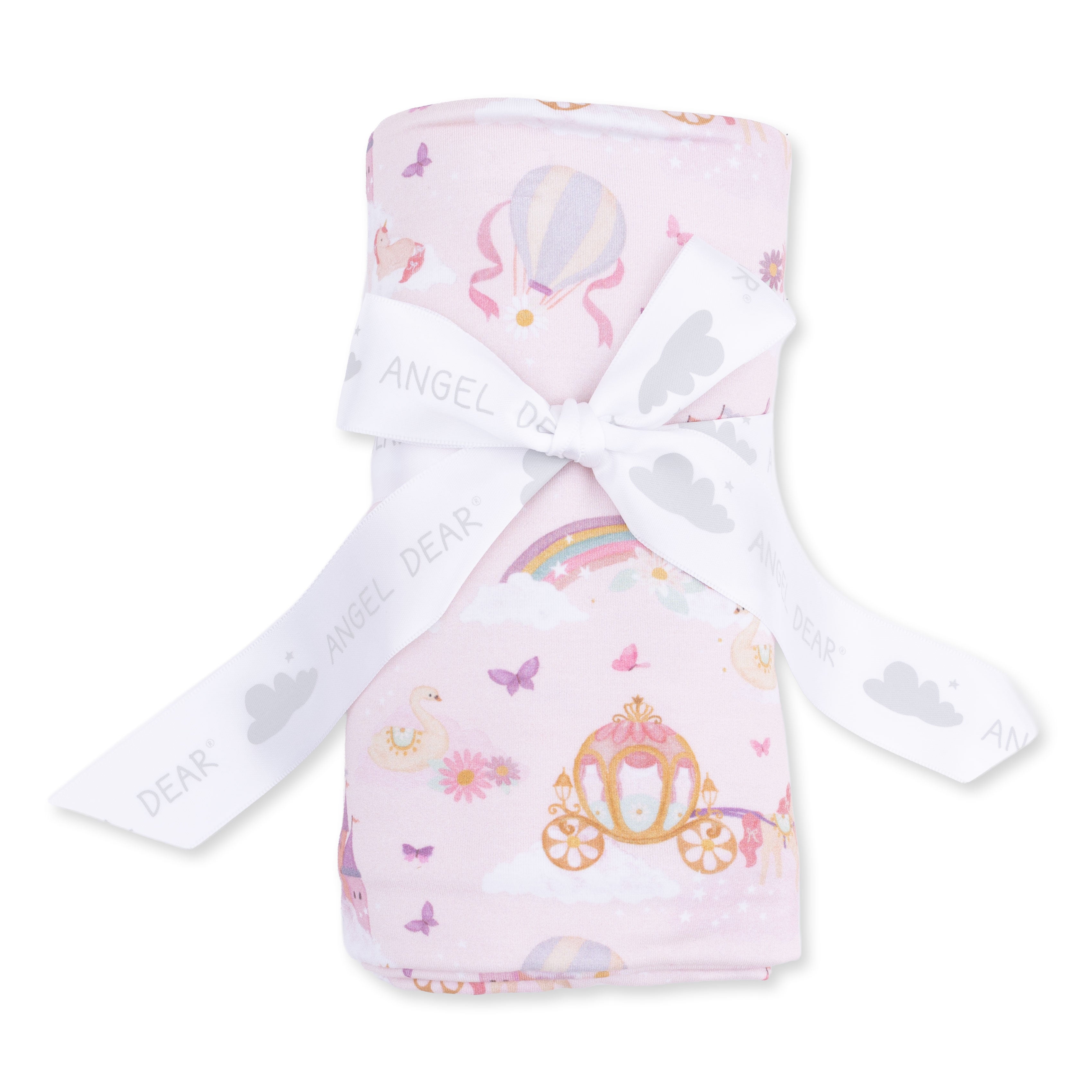 Bamboo Swaddle Blanket -  Princess Unicorns and Castle