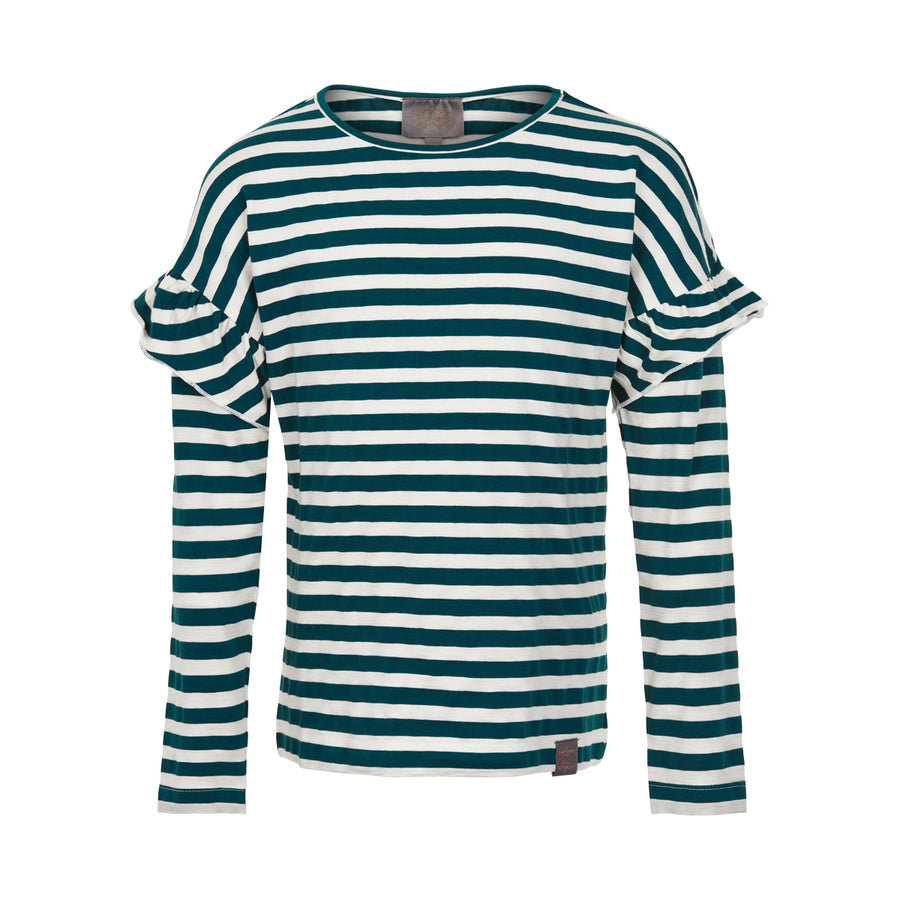 Long Sleeve Shirt - Bistro Green Stipe