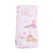 Bamboo Swaddle Blanket -  Princess Unicorns and Castle