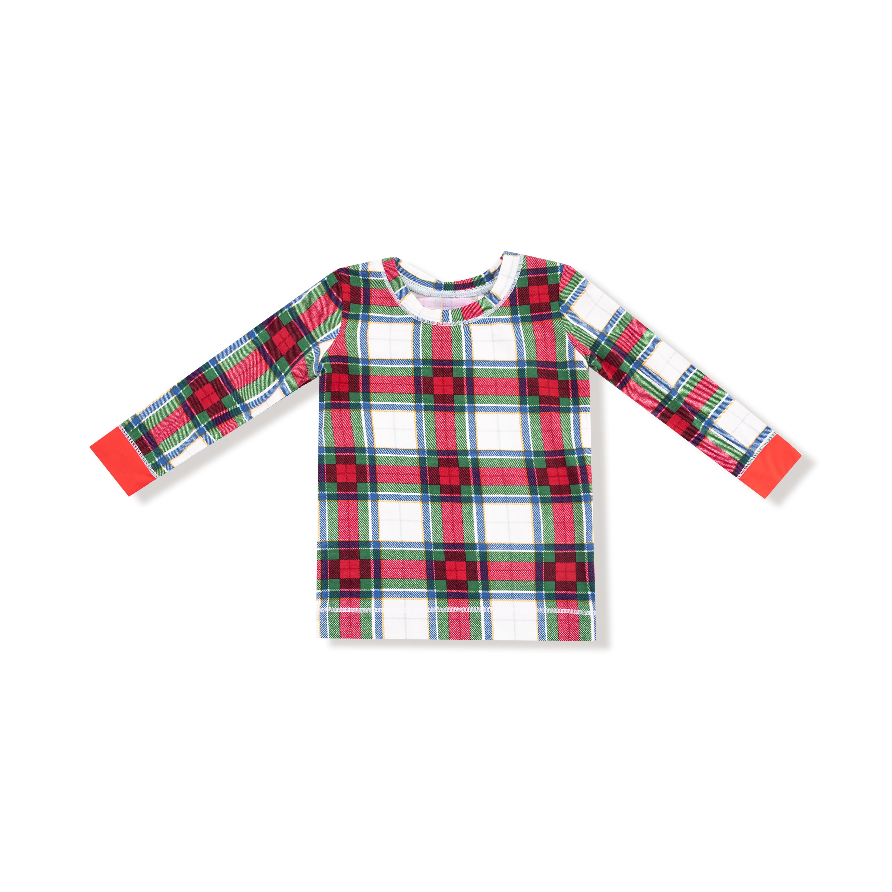 Long Sleeve Bamboo Loungewear Set - Holiday Plaid