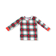 Long Sleeve Bamboo Loungewear Set - Holiday Plaid