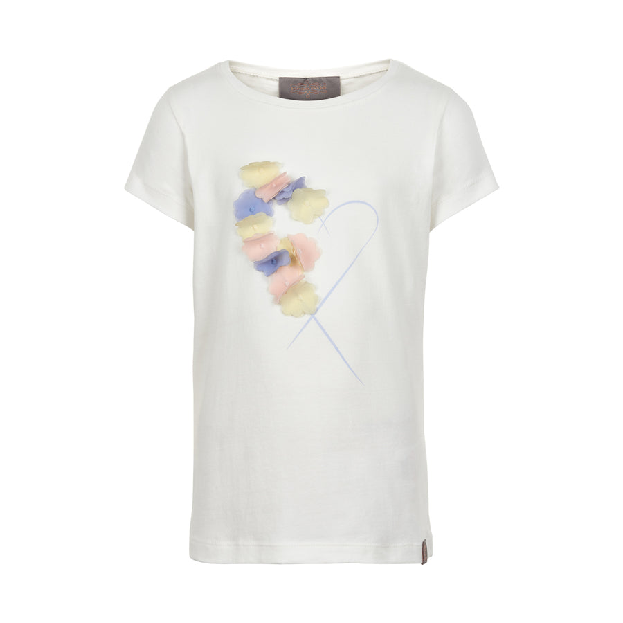 Short Sleeve Heart T-Shirt - Cloud