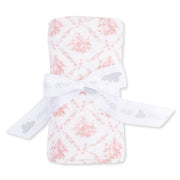 Bamboo Swaddle Blanket -  Rose Bow Lattice