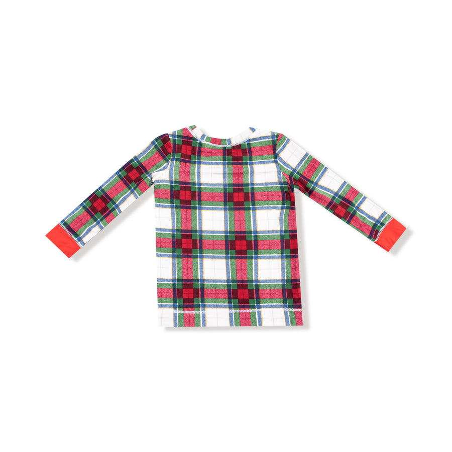 Long Sleeve Bamboo Loungewear Set - Holiday Plaid