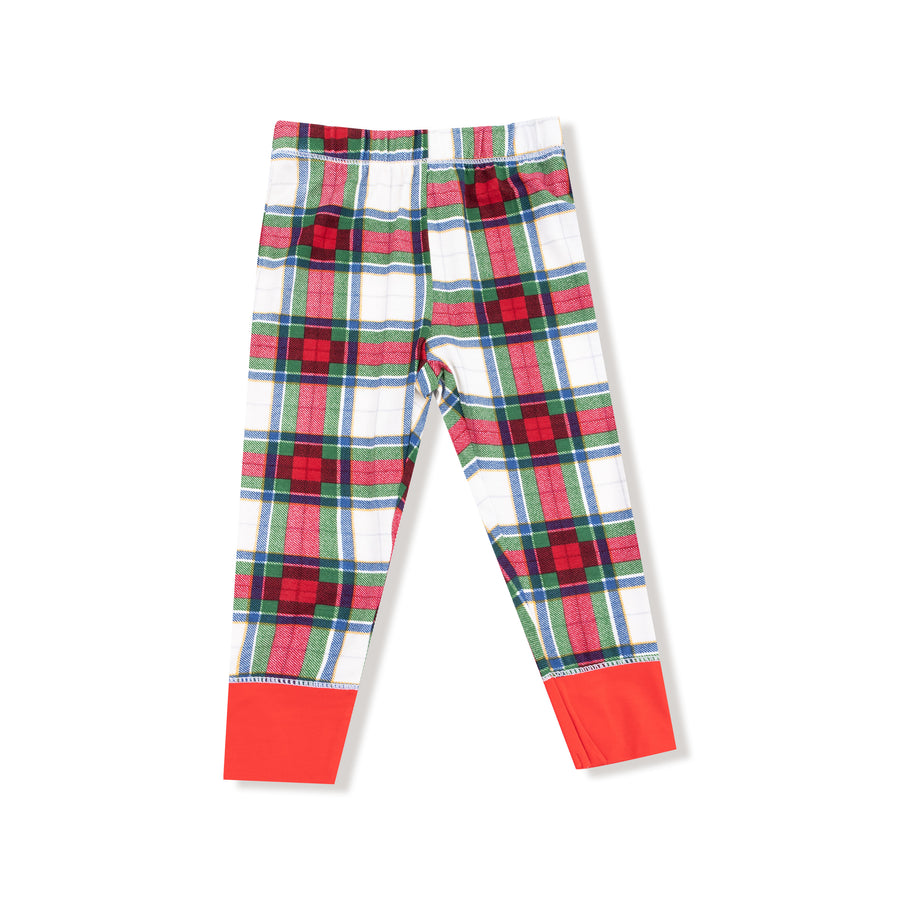 Long Sleeve Bamboo Loungewear Set - Holiday Plaid