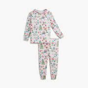 Modal Magnetic Long Sleeve Toddler Pajamas - Winter Village