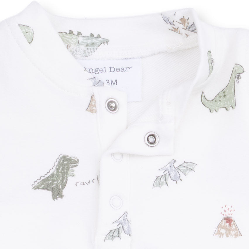 French Terry Uni Romper - Dinos