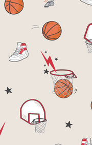 Bamboo Zipper Romper - Basketball Uni