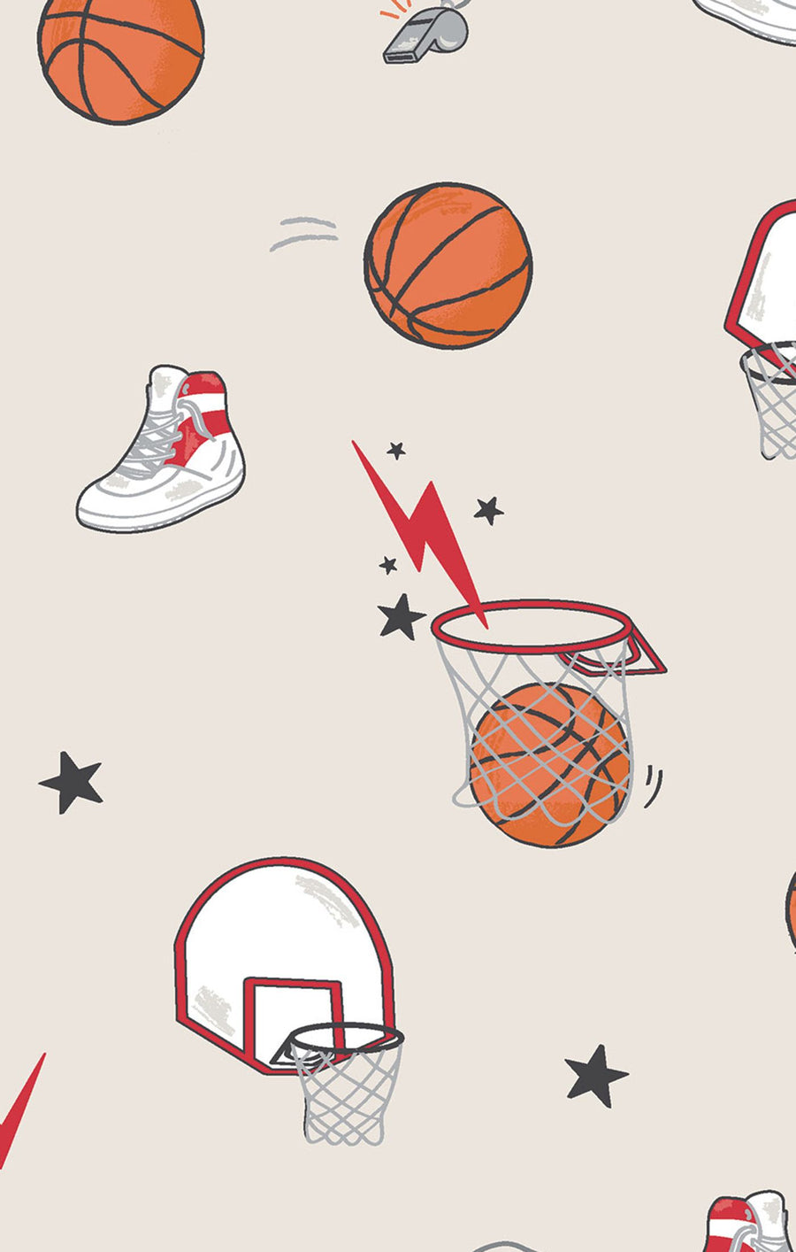 Bamboo Zipper Romper - Basketball Uni