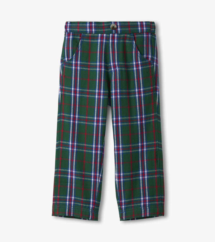 Holiday Plaid Straight Leg Pants
