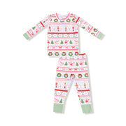 Long Sleeve Bamboo Loungewear Set - Sugar Plum Fairy - Nutcracker Fair Isle