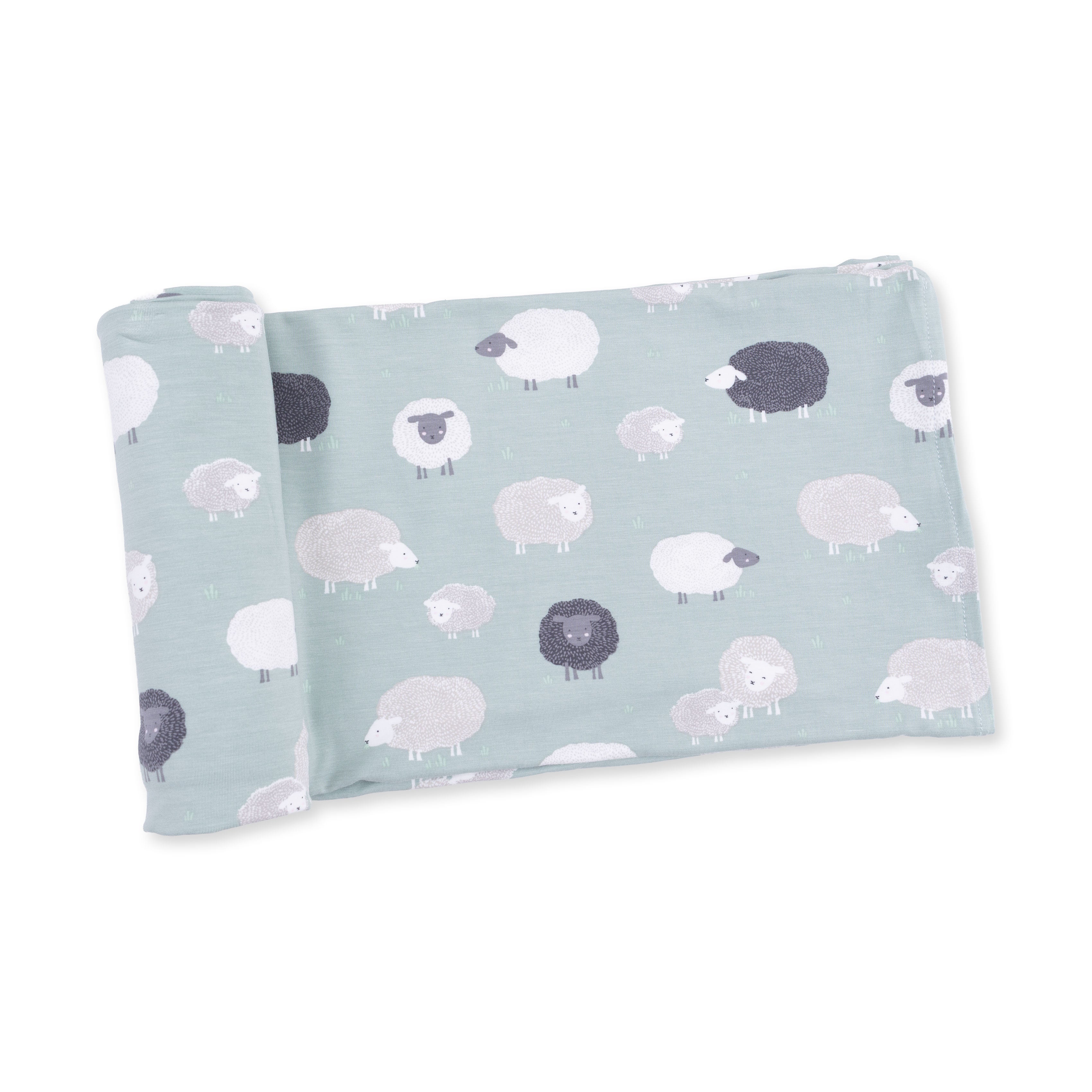 Bamboo Swaddle Blanket -  Black Sheep