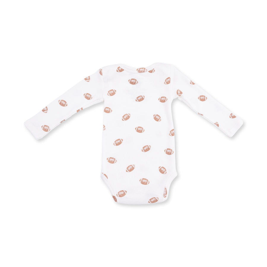 Long Sleeve Bodysuit -  Mini Footballs