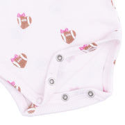 Long Sleeve Bodysuit -  Mini Football Hearts