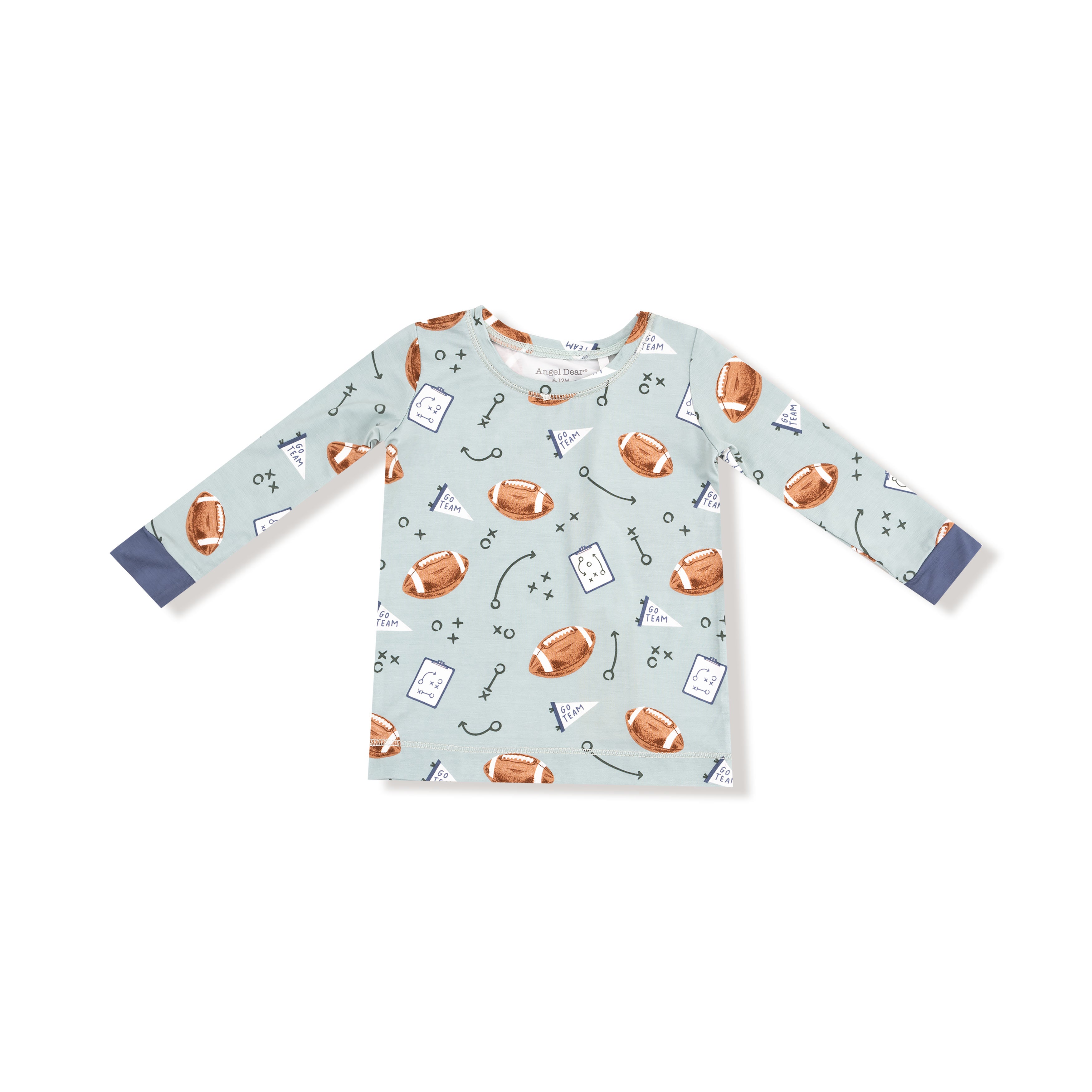 Long Sleeve Bamboo Loungewear Set - Touchdown Time - Grey Mist