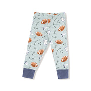 Long Sleeve Bamboo Loungewear Set - Touchdown Time - Grey Mist