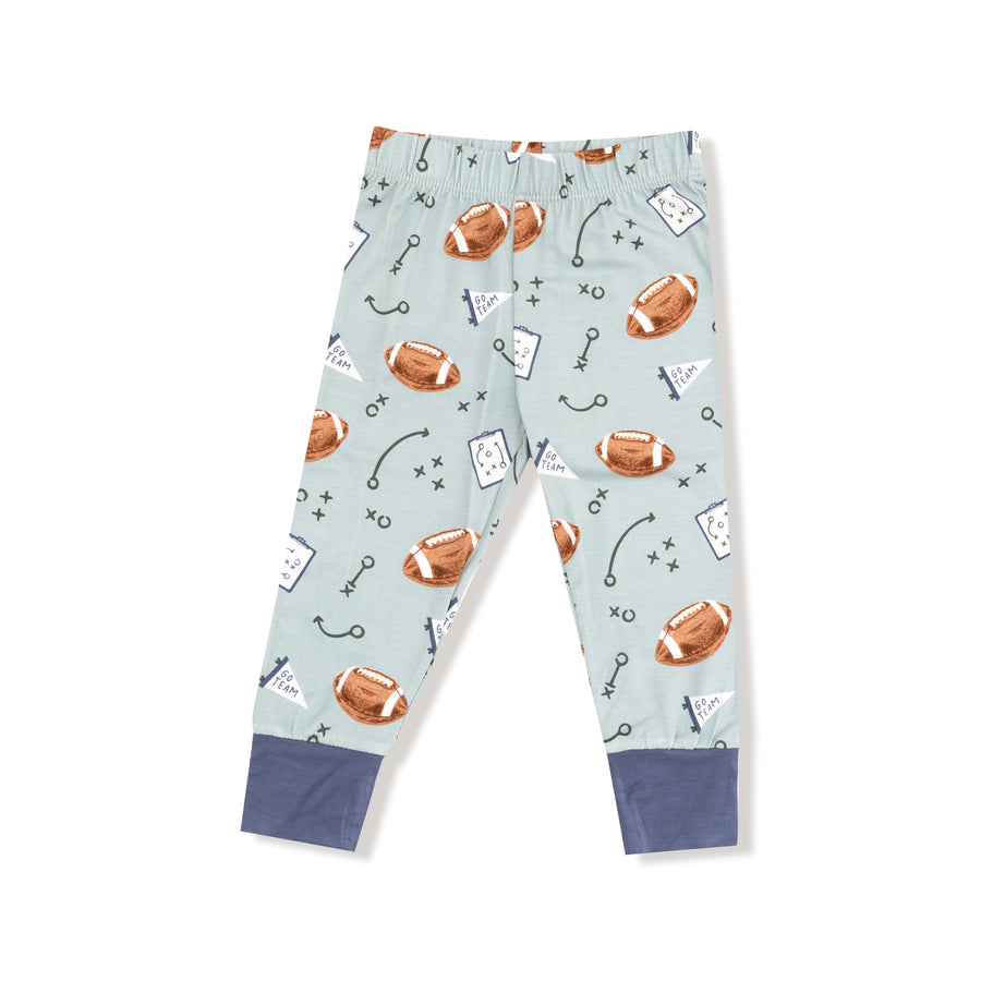 Long Sleeve Bamboo Loungewear Set - Touchdown Time - Grey Mist