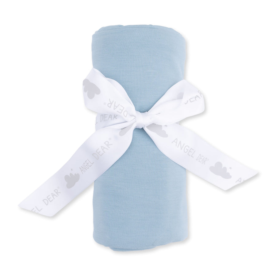 Bamboo Swaddle Blanket -  Solid Stone Blue