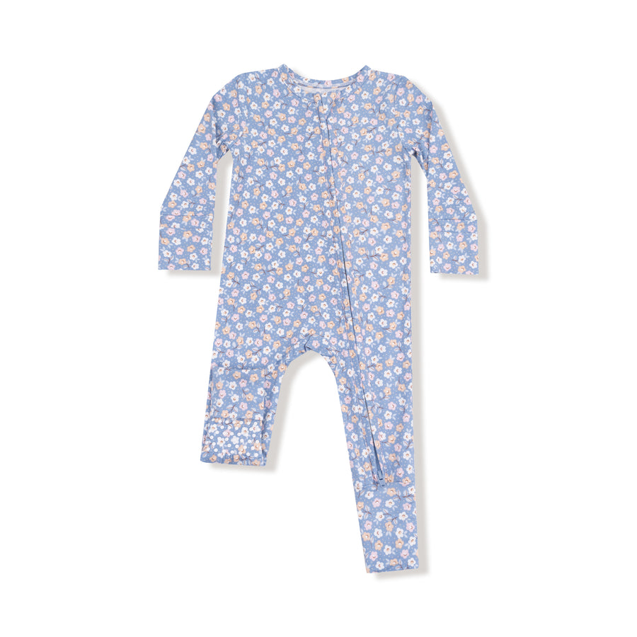 Bamboo Zipper Romper - Country Calico