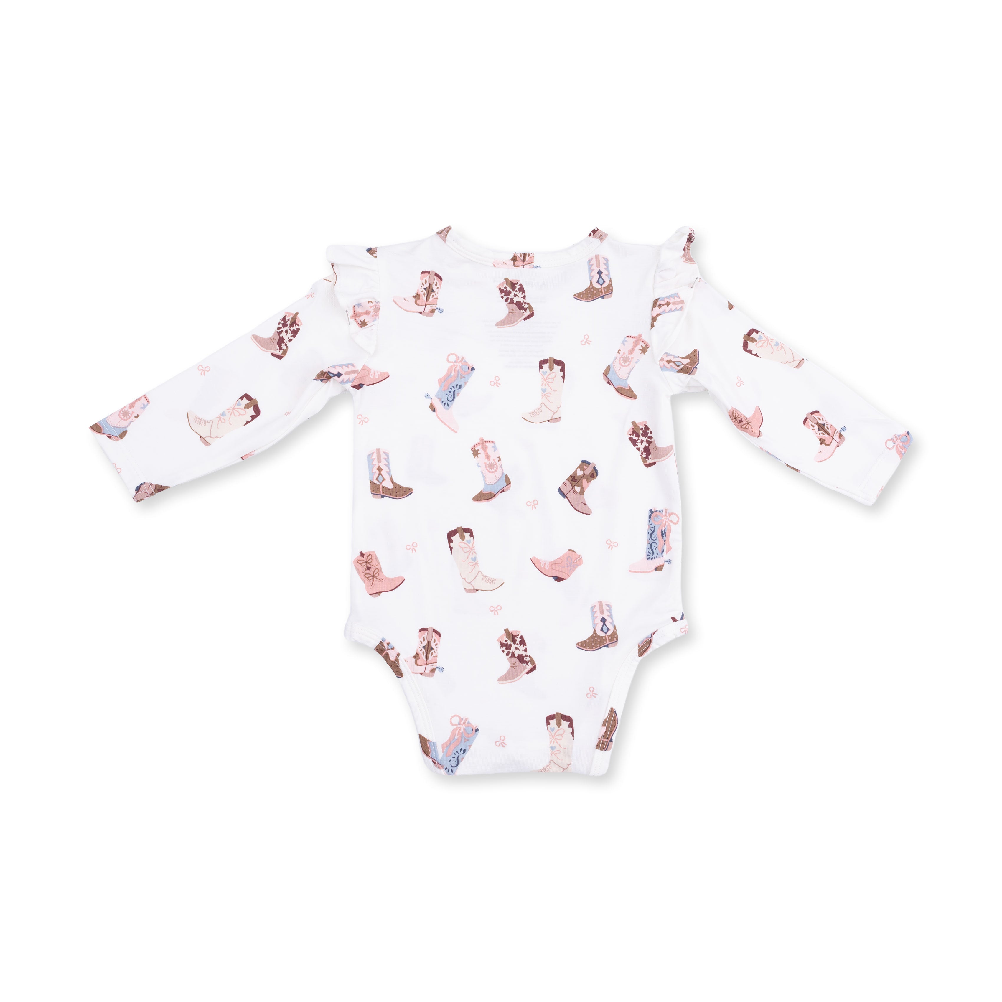 Ruffle Sleeve Bodysuit with Shoulder Snap -  Buckarette Boots