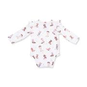 Ruffle Sleeve Bodysuit with Shoulder Snap -  Buckarette Boots