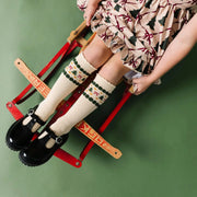 Vanilla Fair Isle Knee High Socks