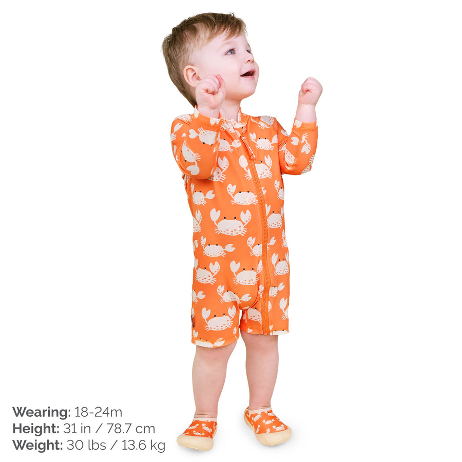 Long Sleeve UV Jumpsuit - Crabby Crab