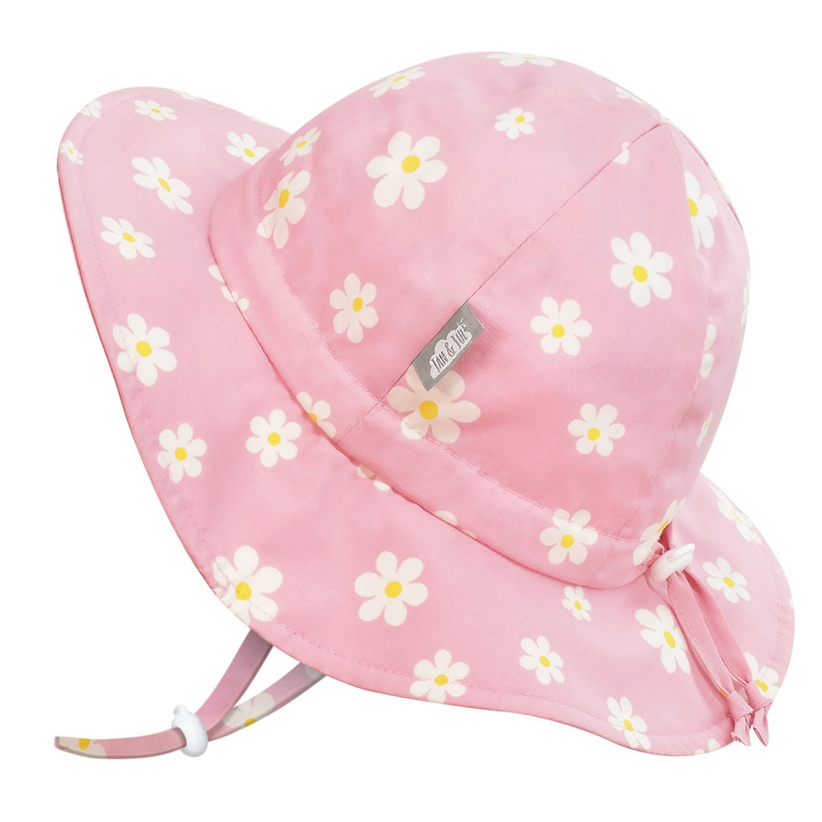 Cotton Floppy Hat - Pink Daisy