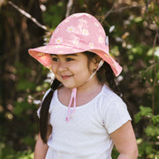 Cotton Floppy Hat - Pink Daisy
