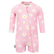 Long Sleeve UV Jumpsuit - Pink Daisy