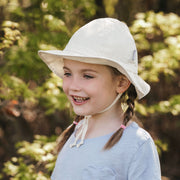 Cotton Floppy Hat - Beige Stripes