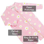Long Sleeve UV Jumpsuit - Pink Daisy