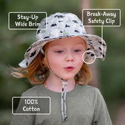 Cotton Floppy Hat - Beige Stripes