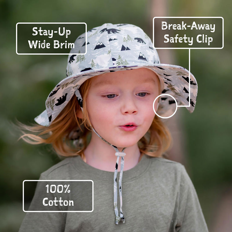 Cotton Floppy Hat - Beige Stripes