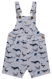 Galleon Woven Overalls - Whales