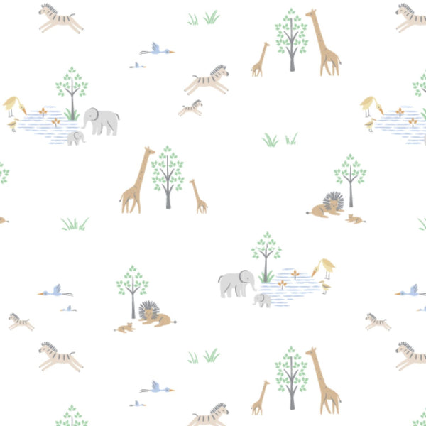 Modal Magnetic Footie - White Serene Safari