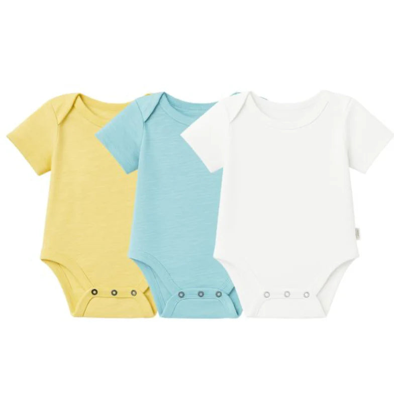 Walty Triple Pack Onesies - White Mint Lemon
