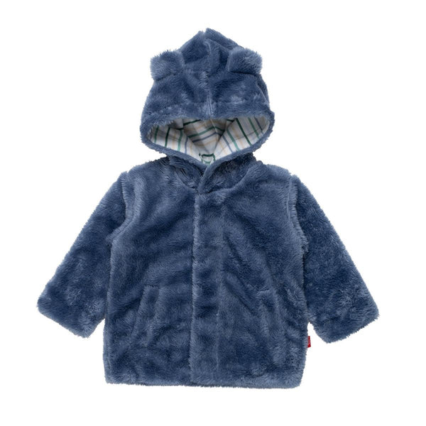 Minky Magnetic Jacket - Winter Sky with Striped Lining